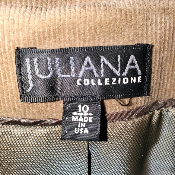 Juliana Collezione blazer size 10 corduroy studded zip. Italy - Picture 5 of 12